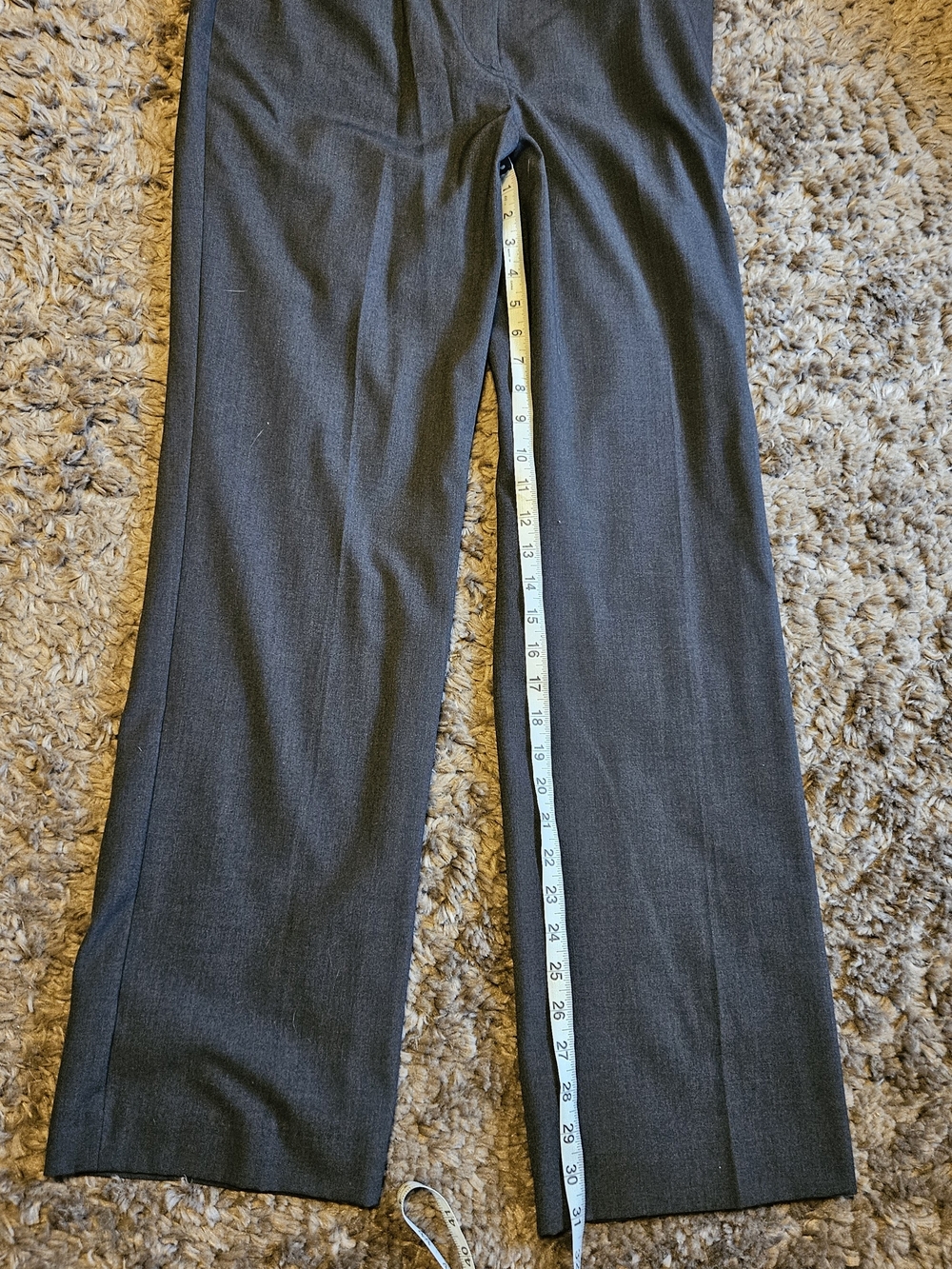 Liz Claiborne Audra Curvy Womens Straight Mid Rise Trouser Charcoal Heather 8